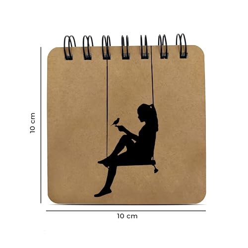 Image of PaperO Pocket Size Sketchbook Pack of 3 - 140 GSM Thick Paper, 10 x 10 cm Mini Wiro-Bound Notebooks, 40 Sheets Each - Perfect for Sketching, Doodling & Travel Art Journaling (Dream Swing)