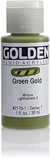 Pro-Art Golden Fluid Acrylic Paint 1 oz-Green Gold, 30 ml (Pack of 1)