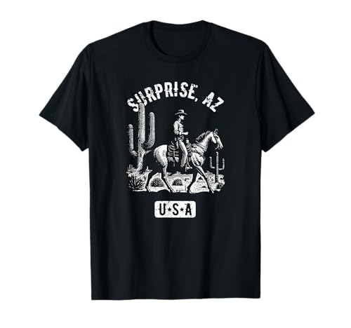 Surprise AZ USA Cowboy Horse Distressed Style Design T-Shirt
