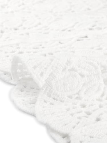 Image of Allegra K Women's Floral Crochet Hollow Out Sleeveless Open Front Boho Vest Cardigan