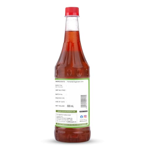 Image of Dhampurgreen Sugarcane Vinegar With Mother, 1600ML (800MlX2) | Sirka | For Cooking, Pickles, Salads, | Sugar Cane Fruit Vinegar