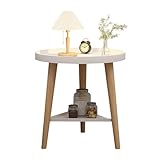 Installation facile : la petite table d'appoint ronde peut être assemblée sans effort, même aucun outil n'est nécessaire. Il vous suffit de visser les pieds de la table.