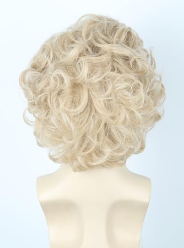 Topcosplay Men Wigs Blonde Short Curly Wavy Layered Cosplay Costume Party Man Wig