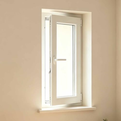Aluminum Double Pane Window for Basement and Shed,Casement Window with 5mm Tempered Glass, In-Swing,Dual Pane Glass Replacement,for Shed, Kitchen, Bathroom(21x16in)