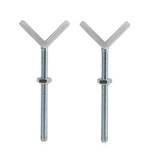 Hauck Y-Spindel Adattatore per Ringhiere per Cancelletti Hauck Autoclose N Stop, Open N Stop, Wood Lock e Close N Stop 75 a 80 cm Senza Fori, Combinabile con Estensioni di 9 e 21 cm, 2 Pezzi, Bianco