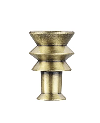 Image of Aspen Creative 24036-41, Solid Steel Finial for Lamp Shade, Steel in Antique Brass Finish, 1-1 /4 inch Height