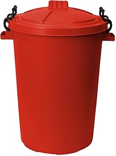 50L Plastic Bin Black Waterproof Food Storage Locking lid Animal Feed