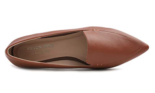 Image of FEVERSOLE Women's Loafer Flat Pointed Fashion Slip On Comfort Driving Office Shoes