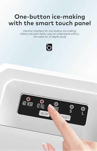 ASHLGQB Eiswürfelmaschine, schnelle Eiszubereitung in nur 6-12 Minuten, mit 1,3 l Fassungsvermögen, LED-Anzeige, Eiswürfelmaschine für Bar, Zuhause, Restaurant 4 ASHLGQB Eiswürfelmaschine, schnelle Eiszubereitung in nur 6-12 Minuten, mit 1,3 l Fassungsvermögen, LED-Anzeige, Eiswürfelmaschine für Bar, Zuhause, Restaurant