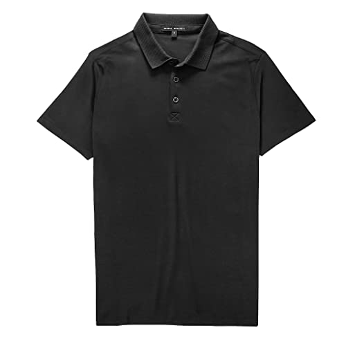 Robert Barakett Men's Pima Cotton Short Sleeve Honeycomb Collar Polo Shirt