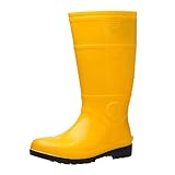 Wellington Botas de lluvia hasta la rodilla para hombre, botas de lluvia impermeables antideslizantes de goma, calzado protector duradero para hombre, trabajo al aire libre, jardín, pesca, botas altas