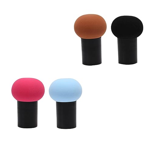 MERRYHAPY 4pièces Coussins Poudre Champignon Maquillage Pour Femmes Houppettes Visage Lavables Et Réutilisables Pour Fond De Teint Liquide Et Poudre Sèche