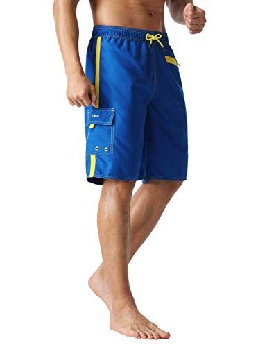 Nonwe Men's Swim Trunks Quick Dry Summer Elastic Waist Board Shorts with Lining2