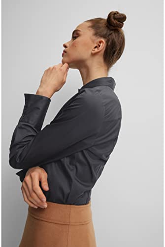 Hugo Per Donna. 50416895 Camicia Nera Attillata (32), Nero, Casual, Cotone, Manica Lunga - 7