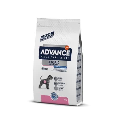 ADVANCE Veterinary Diets Atopic Medium-Maxi - Croquettes pour Chien Adulte avec Dermatite Atopique avec Truite - 3Kg Cover