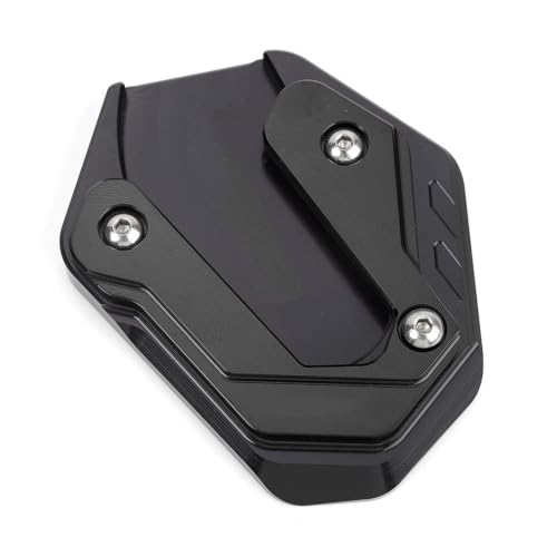 Plaque béquille moto MT07 en aluminium CNC noir - Accessoire haute précision