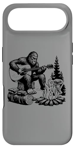 Bigfoot Camping Smore Rock Bigfoot Playing Guitar Campfire X}zP[X iPhone Air p