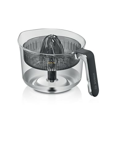 BSH Electroménager Bosch Accessoires MUZS68ZP - Presse-agrumes pour jus frais, bec verseur, poignée, récipient de service, compatible avec MUM série 8 Optimum et robot de cuisine série 6