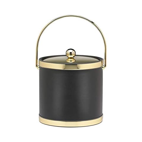 Kraftware Black with Polished Brass 3 Qt Cover