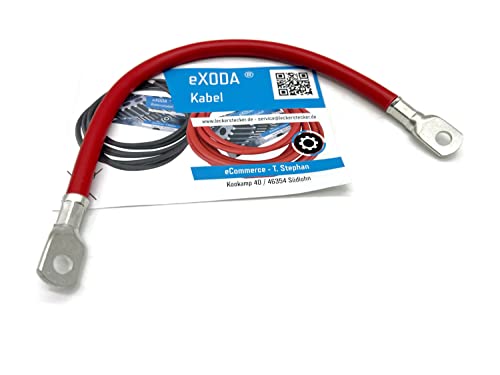 Exoda Batteriekabel 35 mm² 20cm M8 Rot flexibel 99 Prozent Kupfer Auto Boot Motorrad optimale Stromübertragung hohe Materialqualität und langlebige Leistung