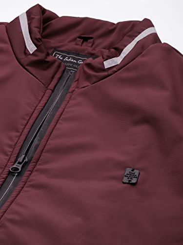 Image of The Indian Garage Co Men Slim Fit Solid Bomber Jackets