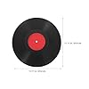 SHINEOFI 4pcs 12 Inch Vinyl Record Wall Decor Set – Retro Red Sticker Plain Black Vintage Music Record Decorations for Room, Party, and Indoor Wall Art #1