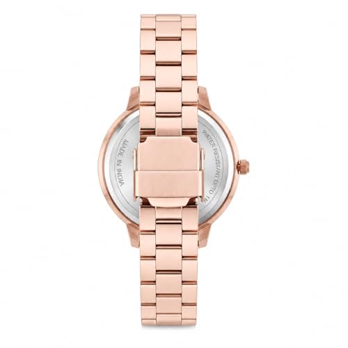 Image of Matrix Daisy Collection | Analog Watch for Women | Rose Gold Bracelet Strap | Premium Blue Dial | Stylish & Modern