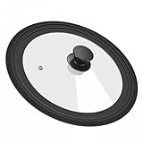 Universal Lid for Pots Pans and Skillets, 8.5&9.5&10.5 inch, Diameter Cookware, Silicone Replacement Pan Lid Pot Lids for Frying Pans, Cast Iron,Tempered Glass Lid