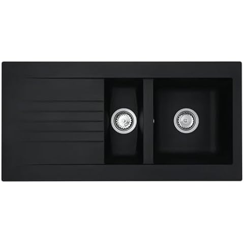 Liquida KAV150BL 1.5 Bowl Black Sink Cover