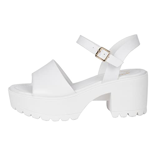 Image of Womens Sandals Open Toe Lug sole Block Heeled Platform CHECA
