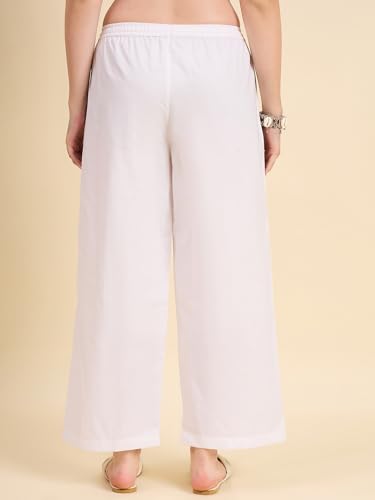 Image of Nermosa Women's Loose Cotton Relaxed Fit Palazzo