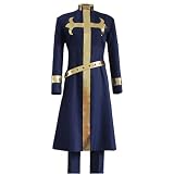Weixu Cosplay Costume Long Trench Outfits Halloween Carnival Suit for Men XL