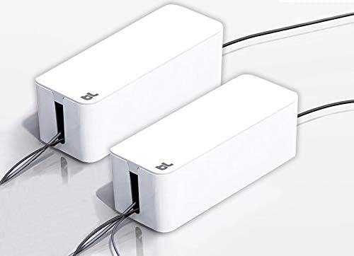 Bluelounge CableBox Cable and Cord Management System - (White) - Pack of 2