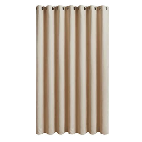 Topfinel Rideau Beige 300x240 cm Rideaux Occultant A Oeillets Rideau Thermique Isolant Anti Froid Décoratif Bureau Salon Moderne Chambre Adult Cuisine