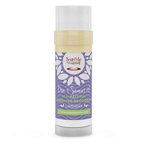 All Natural Deodorant for Women, Men & Kids | Gluten Free, Aluminum Free Deodorant with Organic Coconut Oil, Baking Soda, Arrowroot Powder and Essential Fragrance Oil –Don’t Sweat It in Lavender
