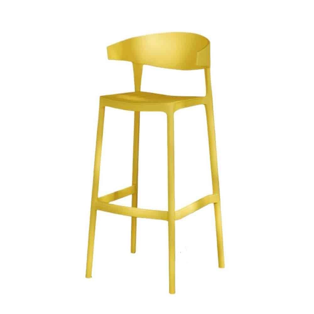 Tabouret de bar pour restaurant et usage domestique avec chaise haute jaune moderne