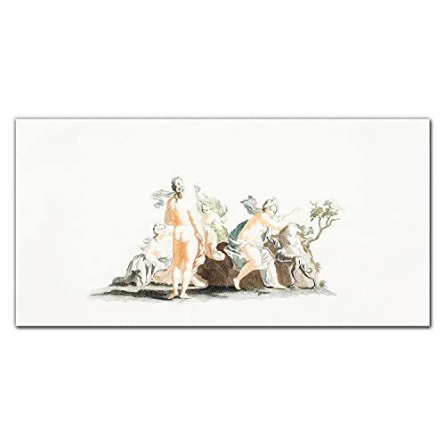 Impression sur verre de chien antique pour salon moderne et chaleureux