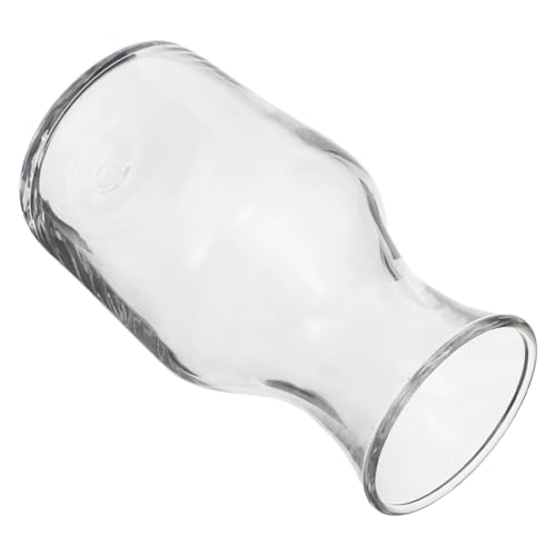 Baluue Piccola Caraffa per Vino in Vetro Trasparente Decanter Singola Porzione Bocca Piatta Mini Caraffa per Vino Personale Facile da Versare e Pulire