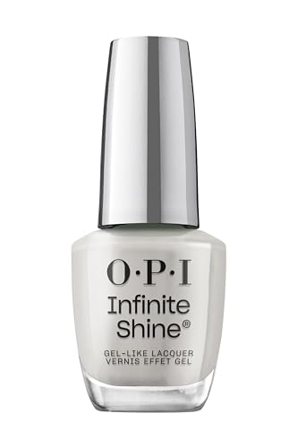 OPI Infinite Shine Nail Polish - Gray it on Me - Gel Like & Long Lasting Grey Crème Nail Polish - with Pre-Cured Gel Technology & OPI Pro-Wide Brush (15ml)
