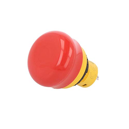 Commutateur de sécurité étanche IP65 rouge 16mm double contact 2 NC