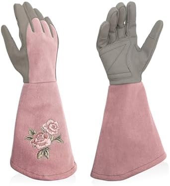Intra-FIT Rosenhandschuhe, Gartenhandschuhe, Strauchhandschuhe aus Kunstleder mit Rundumschutz vor Dornen, lange Arbeitshandschuhe mit Stichfest Durchstichfest für Gartenarbeiten