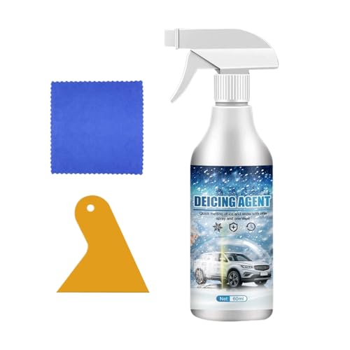 Spray dégivreur de voiture – Agent de fonte rapide de la glace, agent de dégivrage doux pour pare-brise, fenêtre, porte, congélateur, réfrigérateur, glacière, trou de serrure, essuie-glace