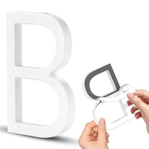 Numéros maison adhésifs 4 po blanc lettre B