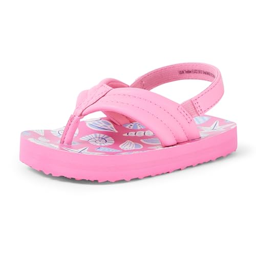 Amazon Essentials Unisex Kinder Flip-Flop mit Fersenriemen Pink Shells 27 EU