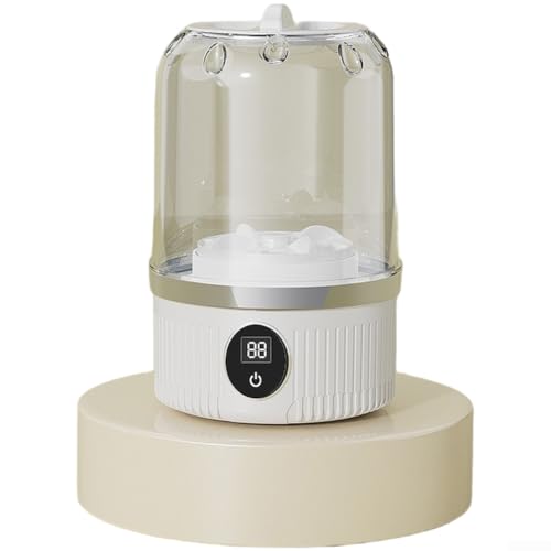 Mini Portable Washing Machine, Portable Mini Cleaning Appliance for Underwear Socks Travel USB Rechargeable for Apartment, Dorm, Camping(White)