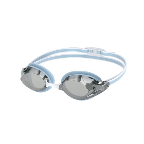 Speedo Women&rsquo;s Vanquisher 3.0 Mirror Swim Goggles &ndash; Blue/Gray | Anti-Fog, UV Protection, Ocular...