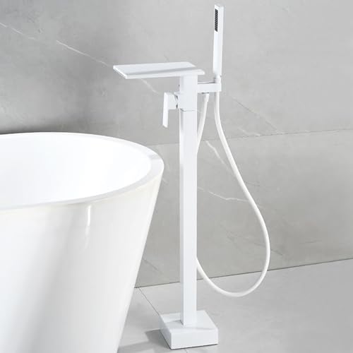Robinet de baignoire cascade autoportant noir mat à rotation 360