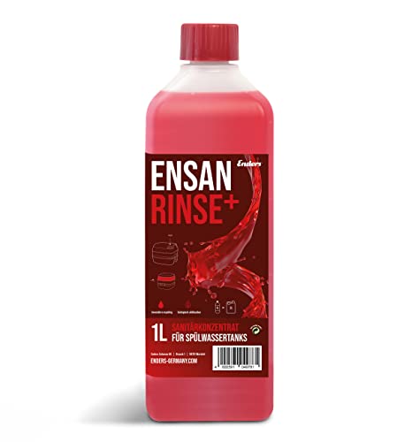 Enders Ensan Rinse+ Liquido wc quimico microbiológico 1 l - Liquido wc caravana para tanques de aguas residuales, aseos portátiles - liquido para wc q...