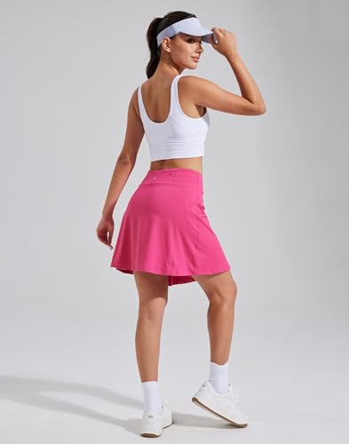 Pioneer Camp Women 18'' Tennis Skirts High Waisted Golf Skort with Shorts Pockets Athletic Long Skirts Workout Running3
