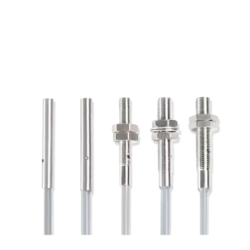 EXBWXNIL Näherungssensorschalter Kleine Größe M3 M4 1mm Edelstahl Induktion Automatisierung Induktion Metall(M4 Smooth Tube,PNP NO)